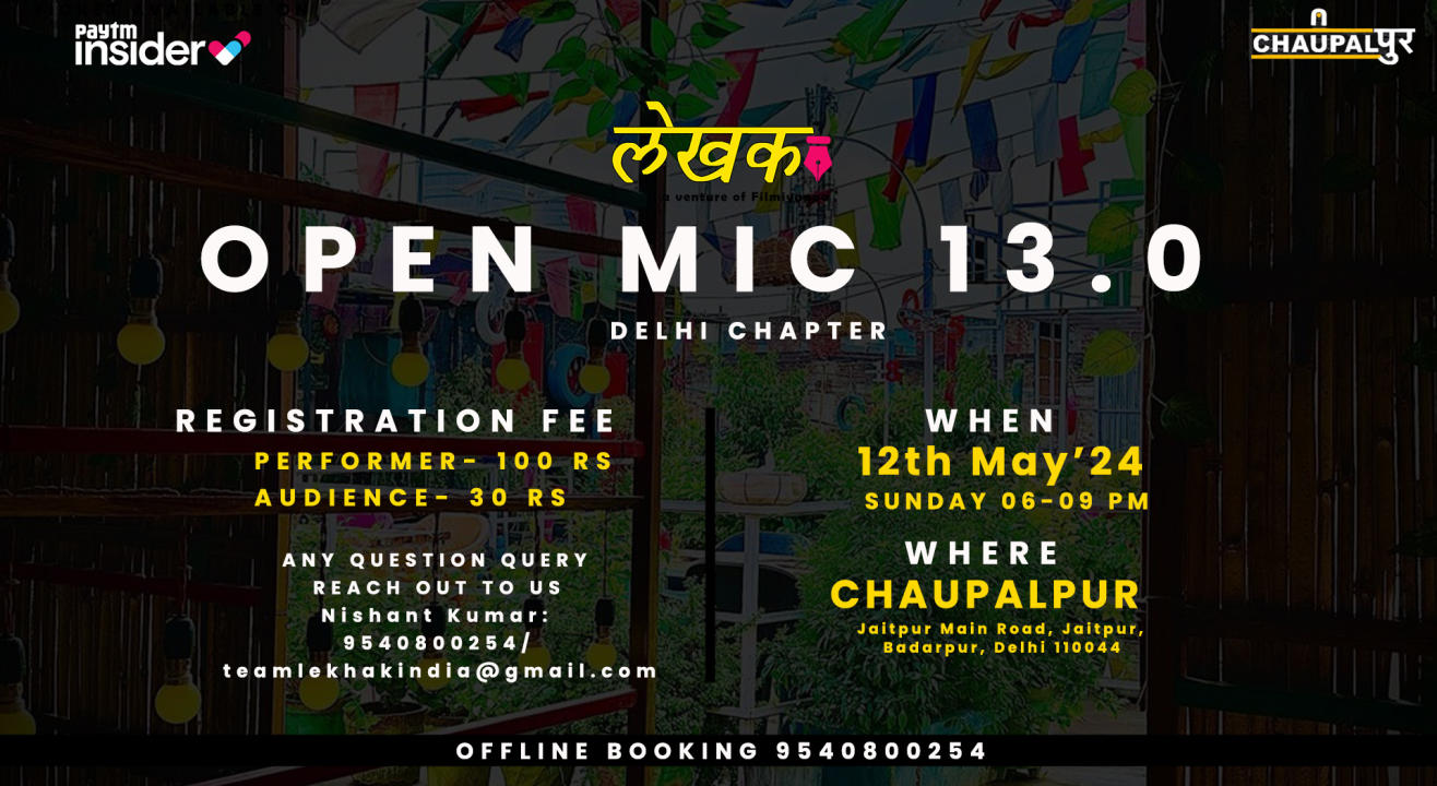 Lekhak India Open Mic 13.0 (Delhi Chapter)