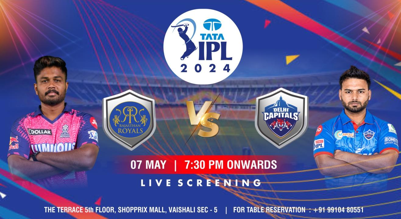 DC vs RR: TATA IPL 2024 screening at The Terrace