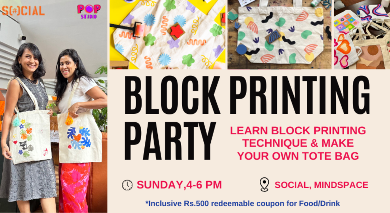 Block Print Party - Tote Bag