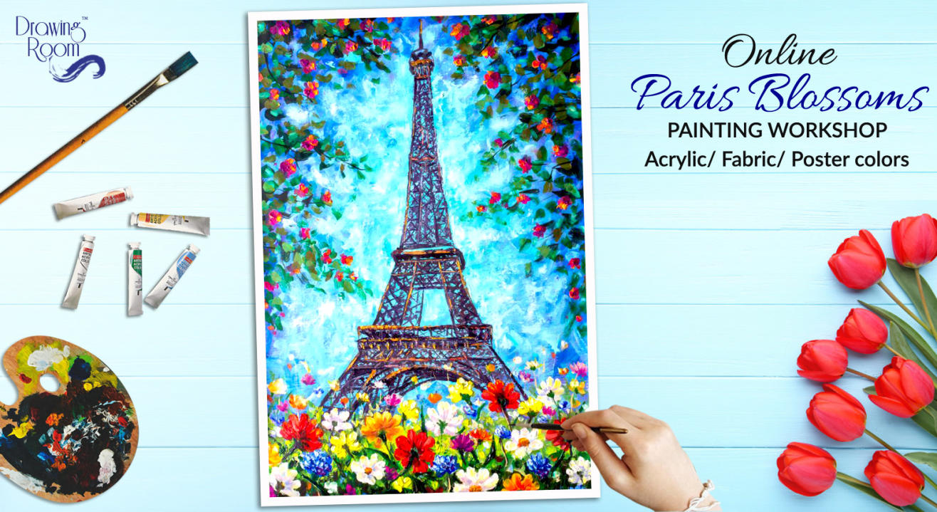 Online Paris Blossoms Painting Workshop by Drawing Room ...