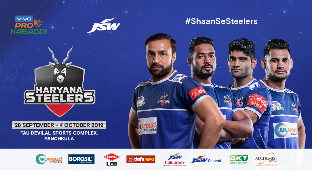 Haryana Steelers Buy match tickets online for VIVO Pro Kabaddi 2019