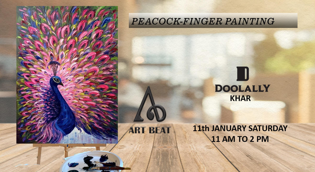 Peacock Finger Painting
