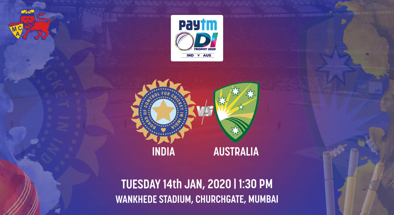 Official Ticketing Partner Paytm Series 1st ODI India vs Australia