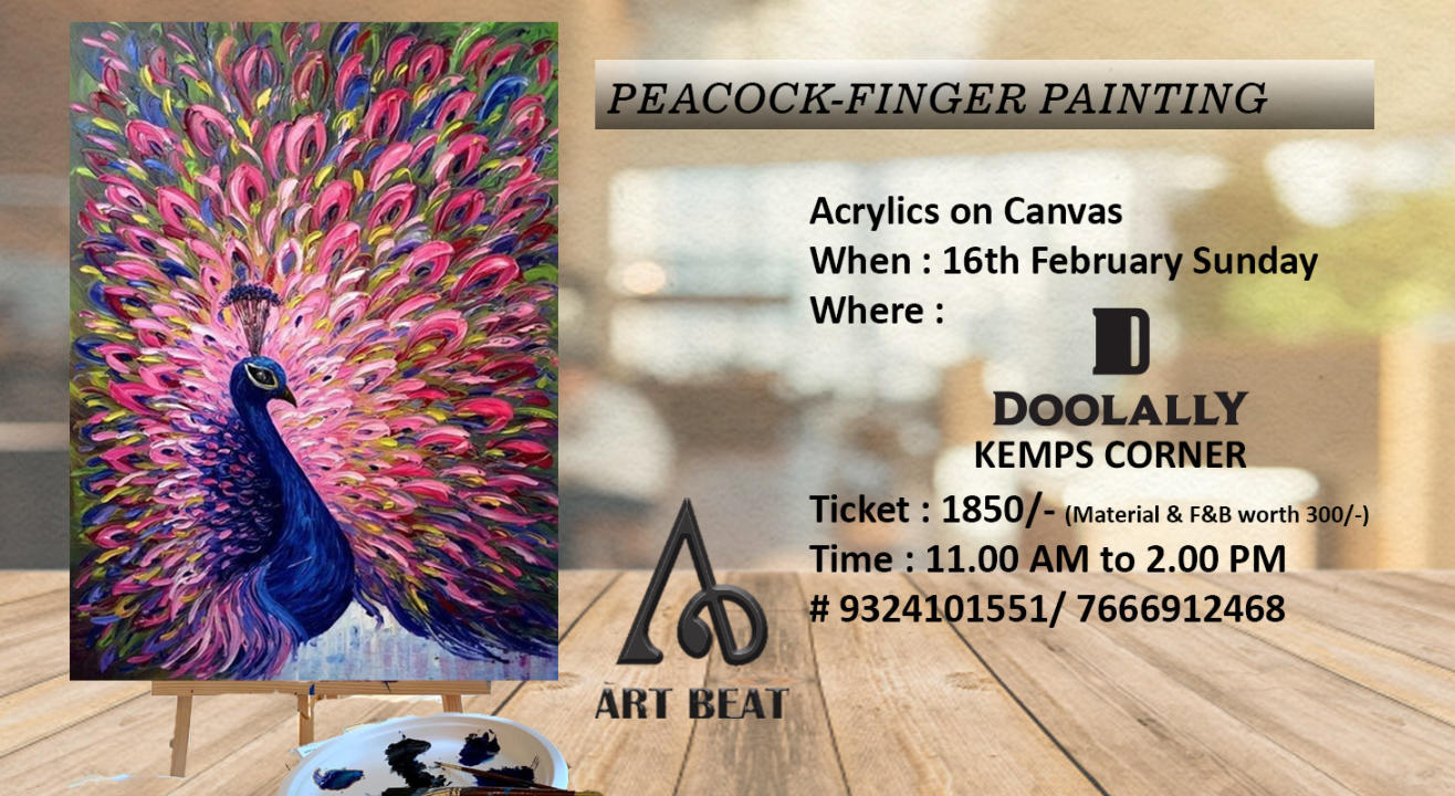 Peacock Finger Painting