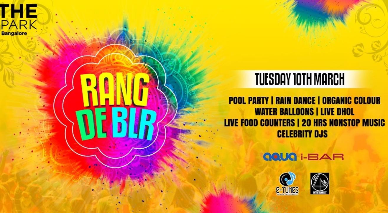 Rang De BLR Holi 2020 Pool and Rain Dance Party