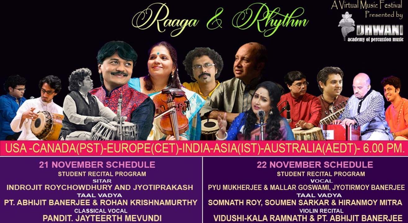 Raaga & Rhythm - A virtual Indian Classical Music Concert (ONLINE)