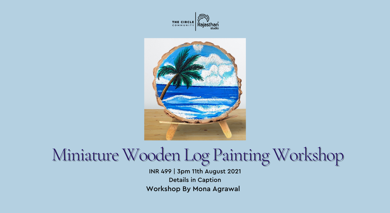 Miniature Wooden Log Painting By The Circle Community