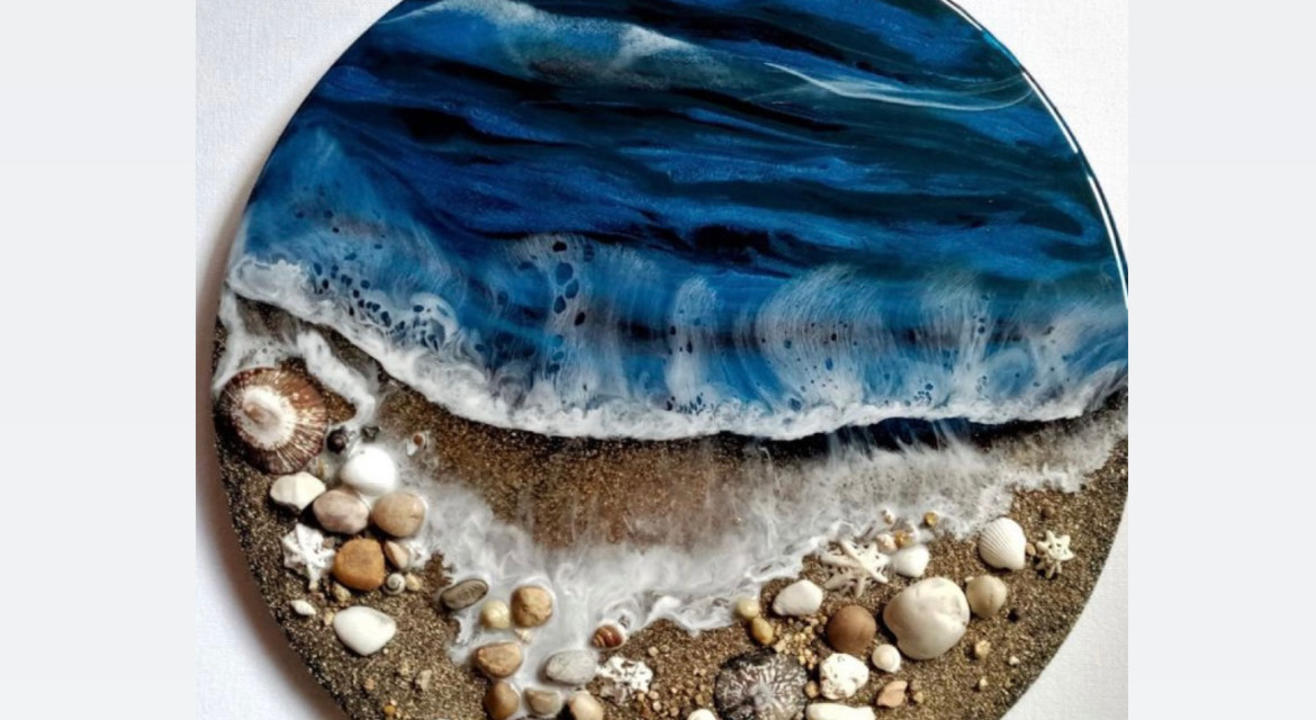 Resin Art 3d on Wood