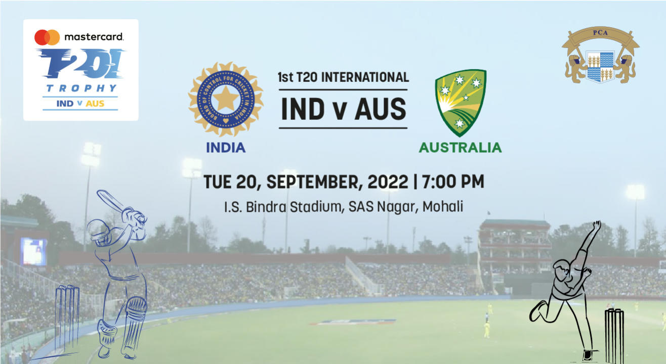 Mastercard Series 1st T20I India v Australia, Mohali Cricket Event
