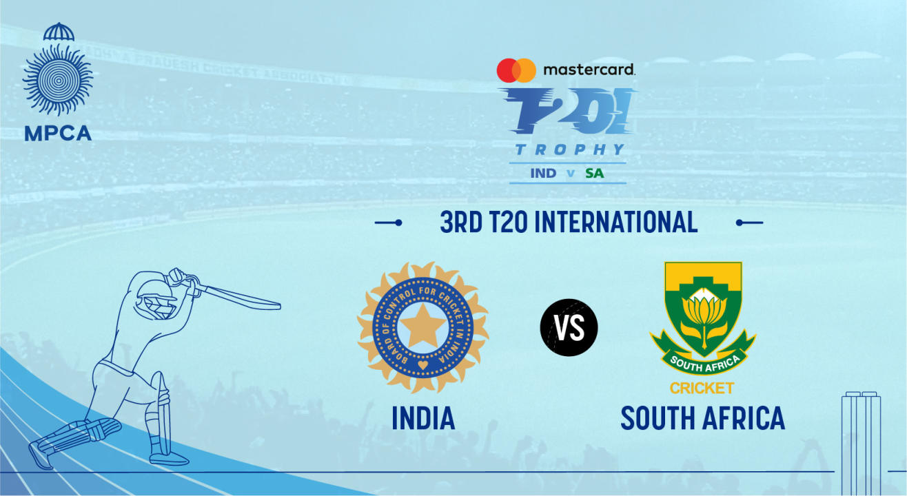 Mastercard T20 Trophy: 3rd T20I India v South Africa, Indore | General Tickets Mastercard T20 Trophy: 3rd T20I India v South Africa, Indore | General Tickets