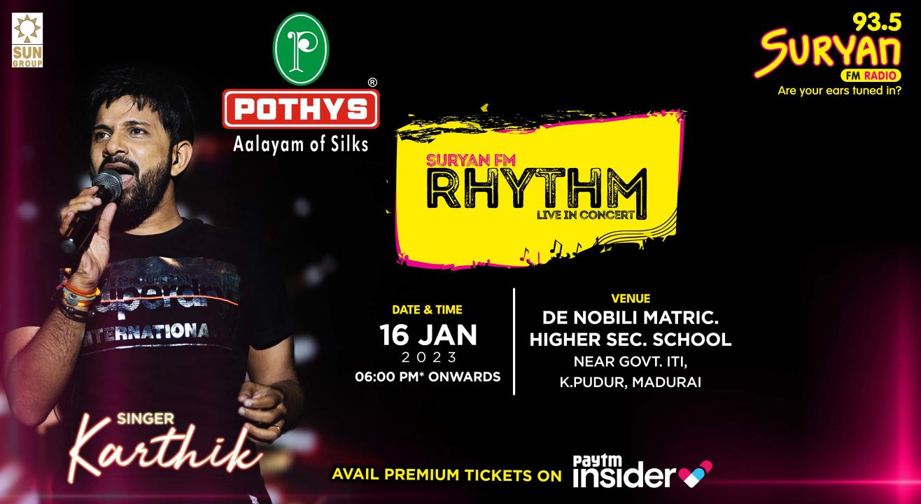 Suryan FM’s Rhythm with Singer Karthik
