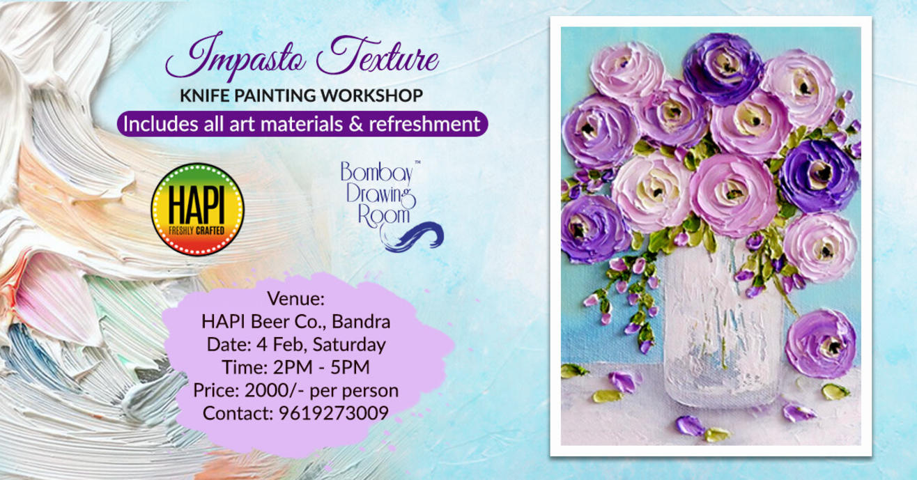 Impasto Texture Knife Painting by Bombay Drawing Room