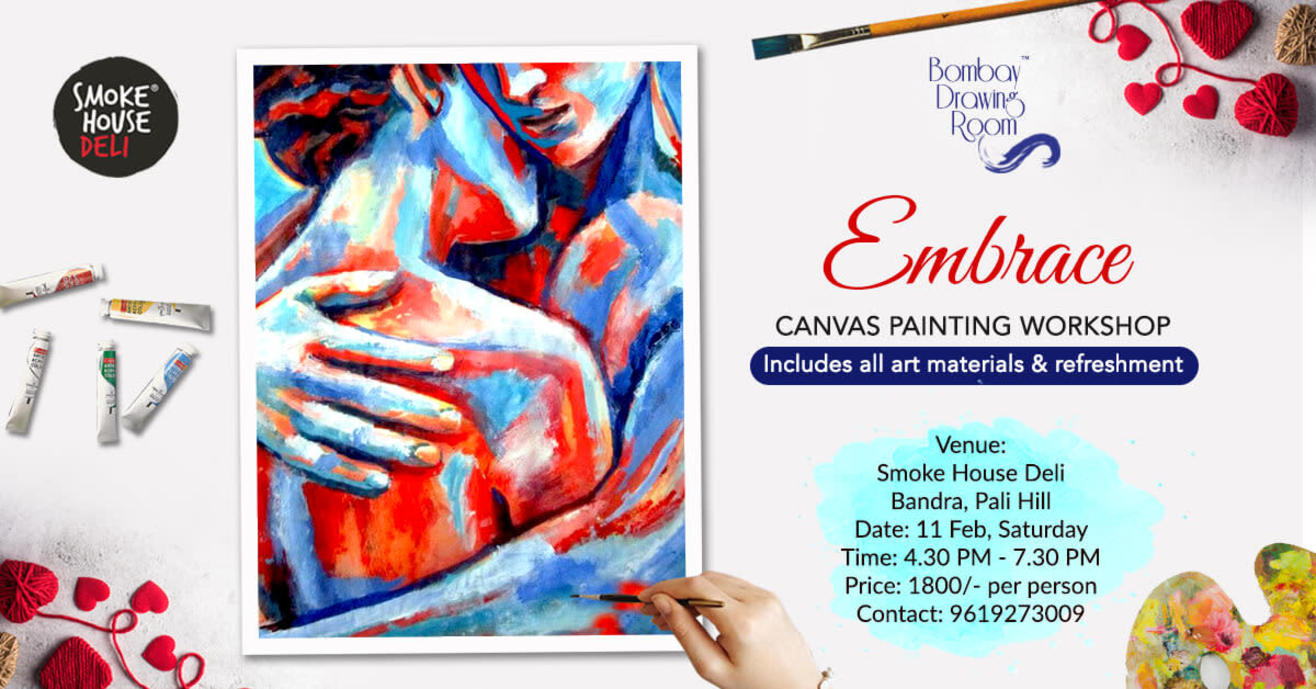 Embrace Canvas Painting by Bombay Drawing Room Painting