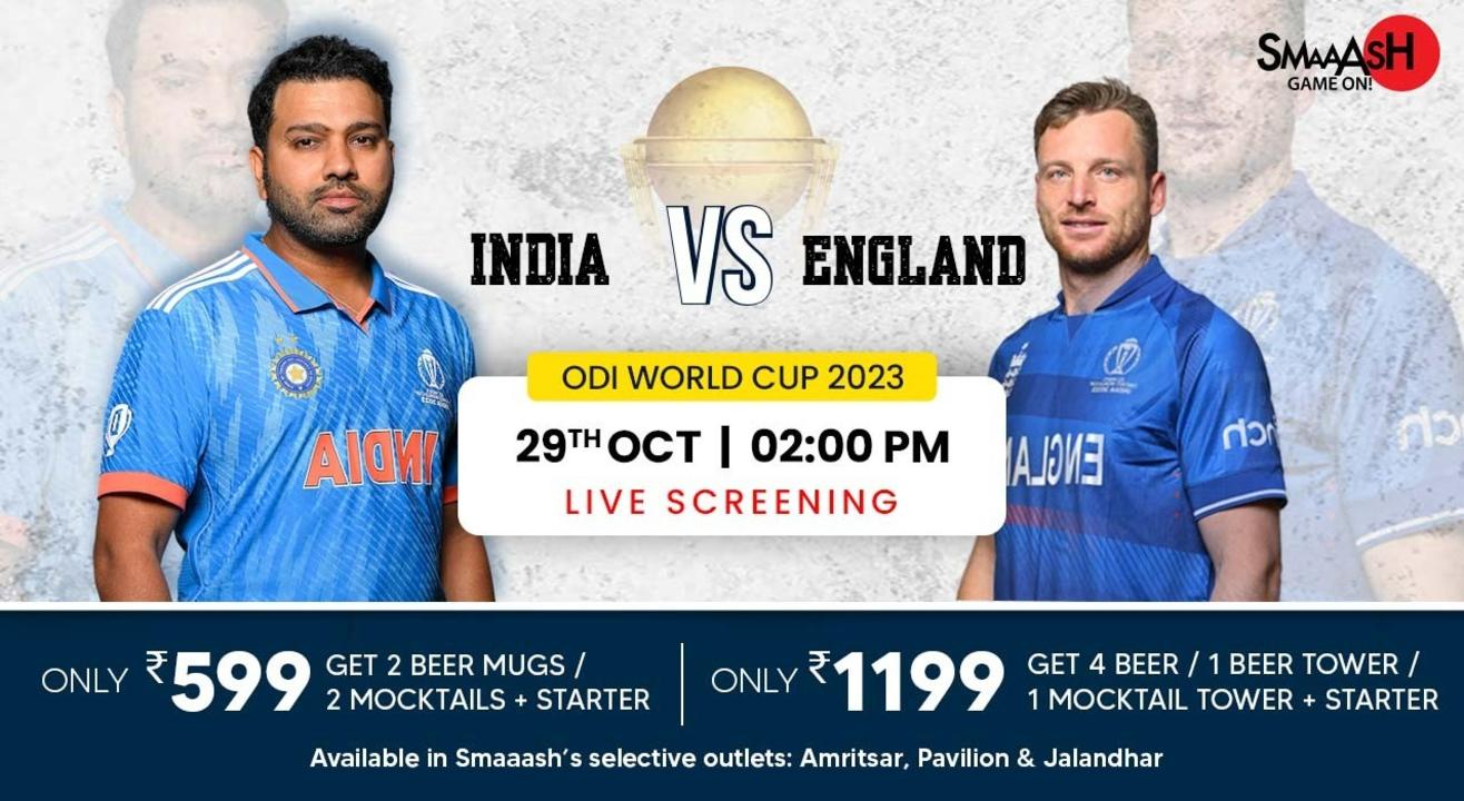 INDIA vs ENGLAND WORLD CUP LIVE SCREENING SMAAASH AMRITSAR.