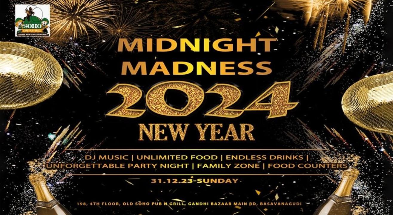 Midnight Madness 2024 New Year Eve Rooftop Party NY 2024