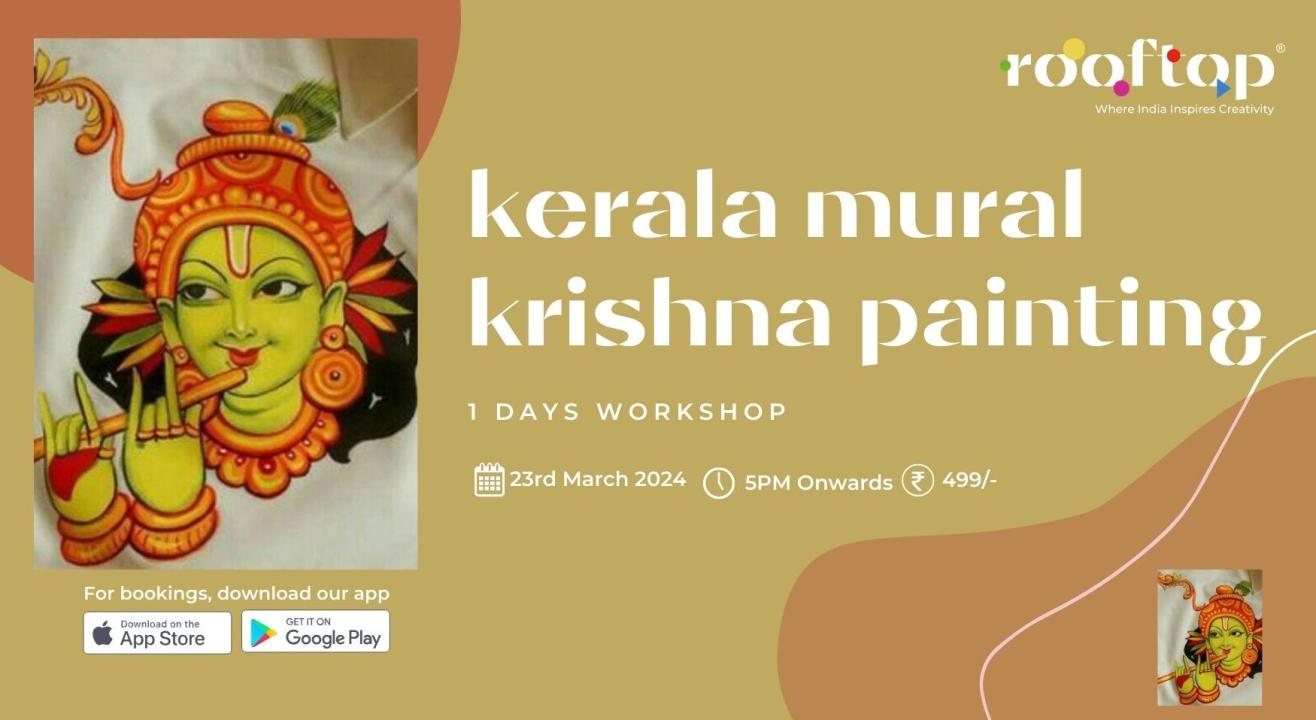 Kerala Mural Krishna Painting