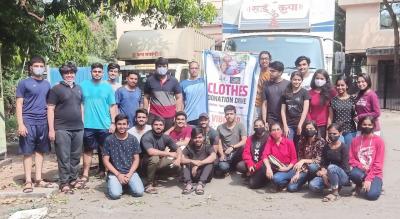 Material Drop at Goonj office in Kochi