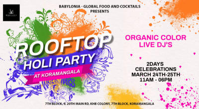 ROOFTOP HOLI PARTY AT KORAMANGALA | HOLI 2024