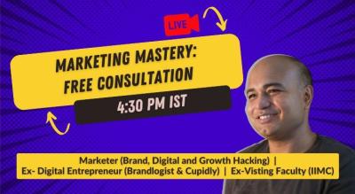 Marketing Mastery📈🧠: Free Strategy Consultation - Ex-Founder Cupidly & Brandlogist | Visiting Faculty IIMC |