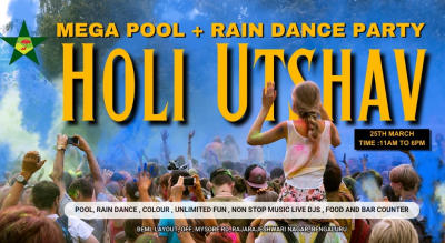 HOLI UTSAV – MEGA POOL PARTY AND RAIN DANCE | HOLI 2024