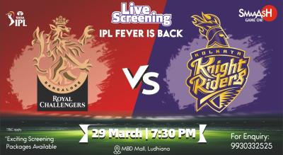 RCB vs KKR IPL 2024 LIVE SCREENING @ SMAAASH - LUDHIANA