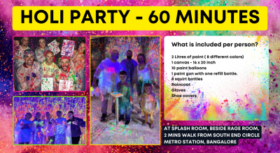 Holi Party with Neon Glow in the Dark Paints, Water Guns and Water Balloons at Splash Room | HOLI 2024