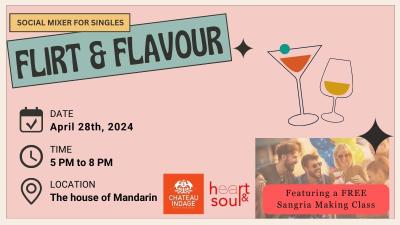 Flirt and Flavour social mixer for singles