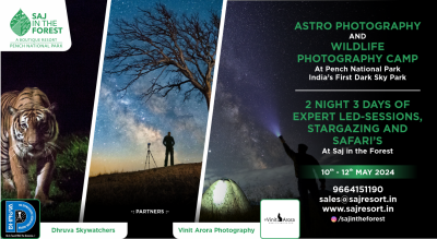 Astrophotography and Wildlife Photography Camp at Saj in the Forest, Pench National Park