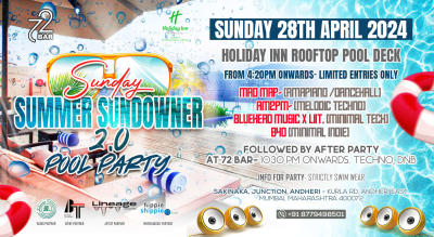Sunday Summer Sundowner 2.0- Pool Party / Holiday Inn Rooftop Pool Deck