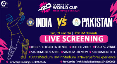 India vs Pakistan match of ICC T20WC 2024 on GIANT SCREEN | Screening