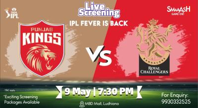 PBKS vs RCB IPL 2024 LIVE SCREENING @ SMAAASH - LUHDIANA