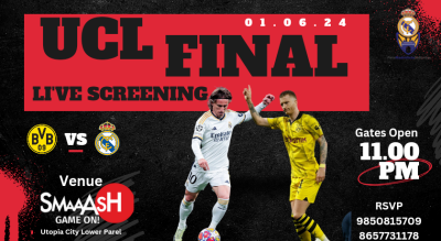 REAL MADRID vs BORUSSIA DORTMUND UCL FINAL LIVE SCREENING @ SMAAASH MUMBAI