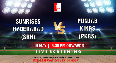 SRH vs PBKS:  Live screening at The Terrace