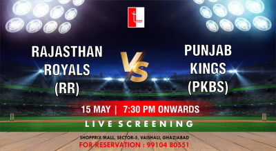 RR vs PBKS: Live screening at The Terrace