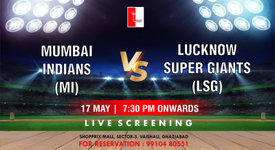 LSG vs MI: Live screening at The Terrace