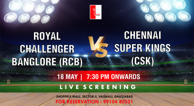 Royal Challengers Bangalore (RCB) vs Chennai Super Kings (CSK) screening at The Terrace