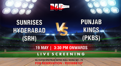 SRH vs PBKS: Live screening @DAD