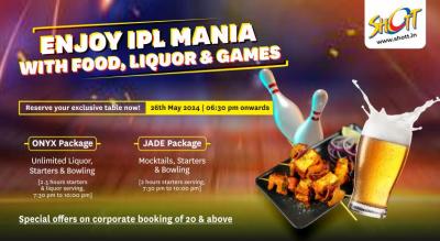 Live IPL Screening with Games & Food @ SHOTT Pune