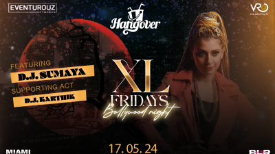 Friday Bollywood XL Night at Hangover Kormangala