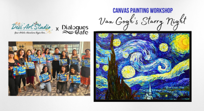 Starry Night Canvas Painting Workshop - Desi Art Studio 