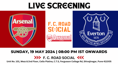 Arsenal vs Everton Match Screening | F.C. Road SOCIAL