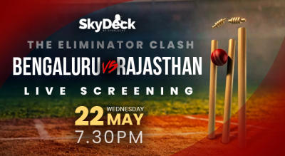 RCB VS RR | IPL LIVE SCREENING @ Skydeck by Sherlock's, MG Road