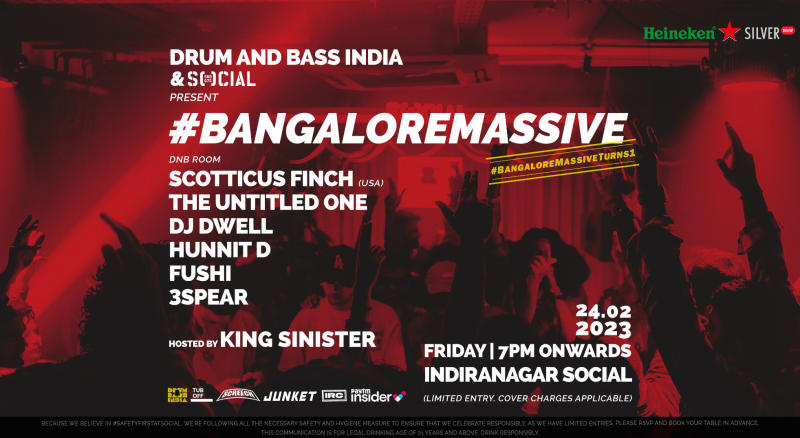 Social x Drum and Bass India presents – #BangaloreMassive 13 [#BangaloreMassiveTurns1]