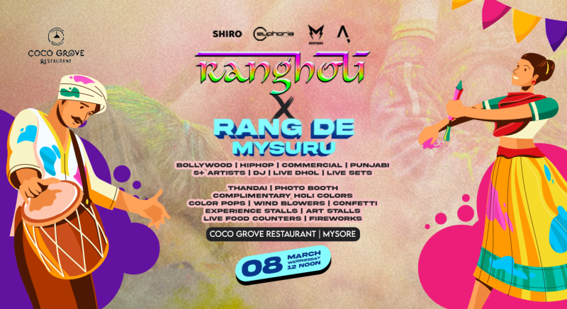 Rangholi x Rang De Mysuru – Holi Open Air Concert at Mysore | Holi 2023