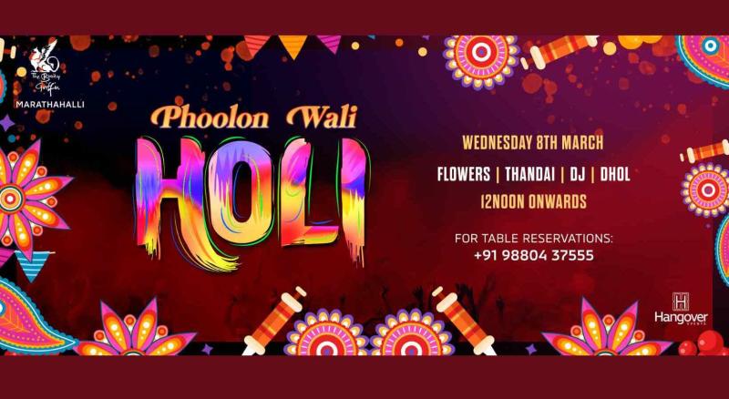 Phoolo Wali Holi at Boozy Griffin Marathahalli | Holi 2023