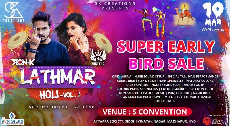 20% Discount LATHMAR HOLI VOL.3 (Hyderabad biggest holi event) S ...
