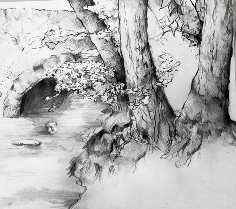 Buy Landscape Nature Study Charcoal Sketch Online in India  Etsy