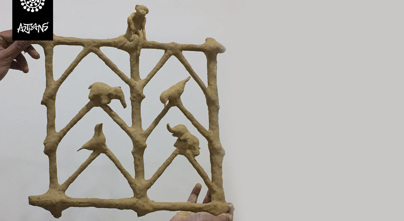 Bheenti Chitra – By Champa Bai Artist From The Tribal Museum Madhya Pradesh