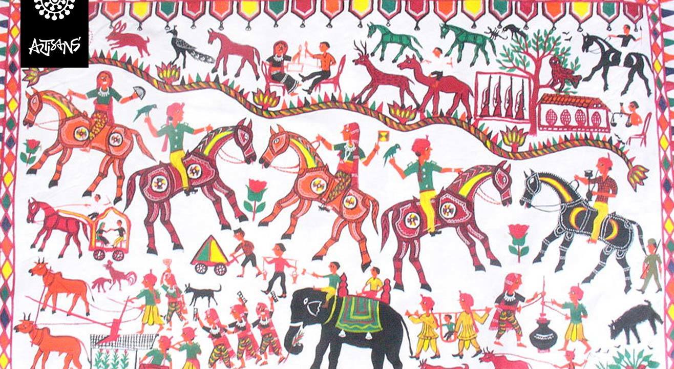 Pithora Painting – On Canvas Bags