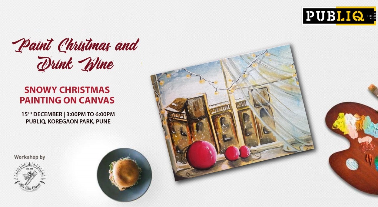 Snowy Christmas Canvas Painting Workshop